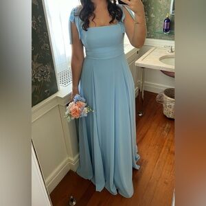 Lulus Light Blue Square Neck Dress